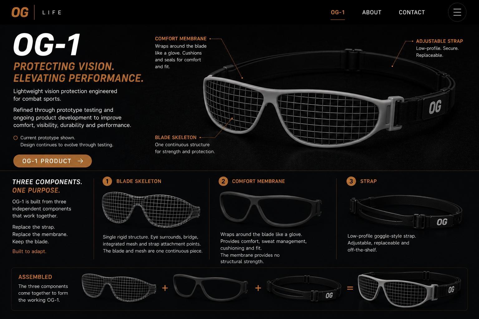 OG-1 contact-training eyewear